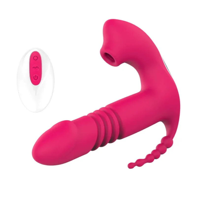 sucking clitoris vibrator 3in1 wearable red