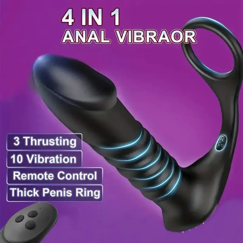 telescopic vibrating prostate massager remote